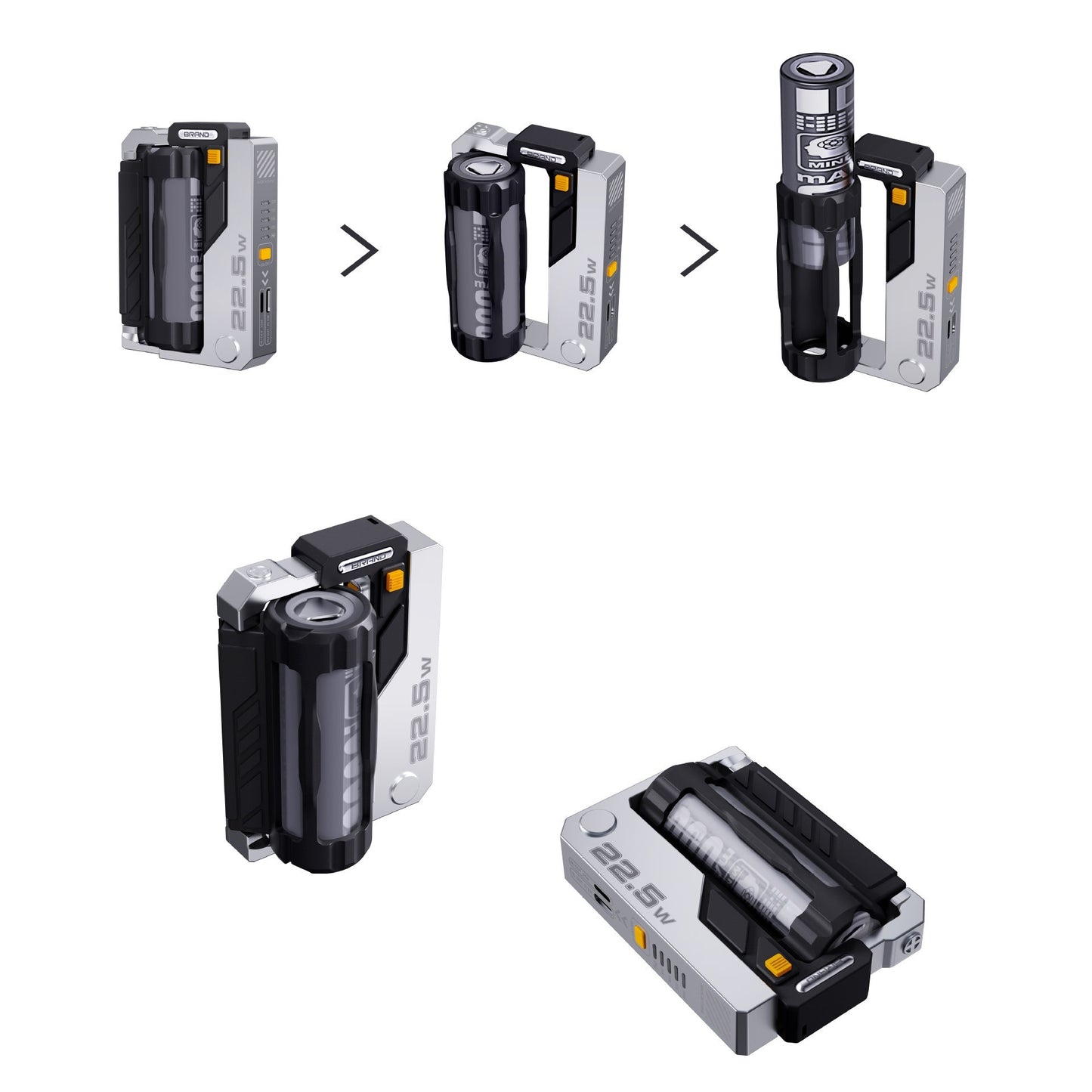 Cartridge Replacement Power Bank Tactical Mech TYPE-C Plug