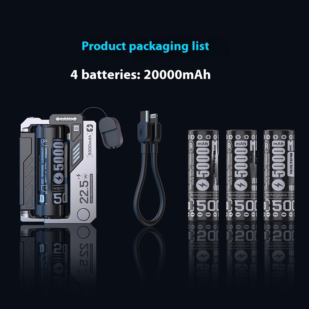 Cartridge Replacement Power Bank Tactical Mech TYPE-C Plug